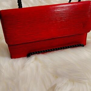 Vintage red LV Epi folded wallet